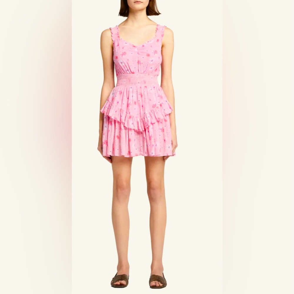 LoveShackFancy Norelli printed ruffled dress